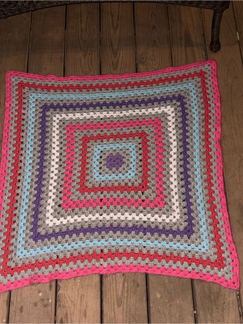 Handmade grandmas Crochet quilt couch Blanket 3ft by 3 ft#Roseanne#nostalgic#90s